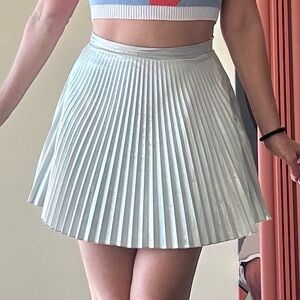 Dondup Italy Silver pleated mini skirt IT 42 US 4 $350